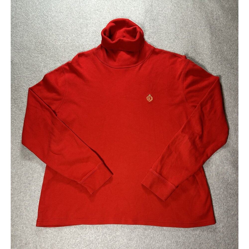Lauren Ralph Lauren Turtleneck Shirt Womens Large Red Long Sleeve Soft